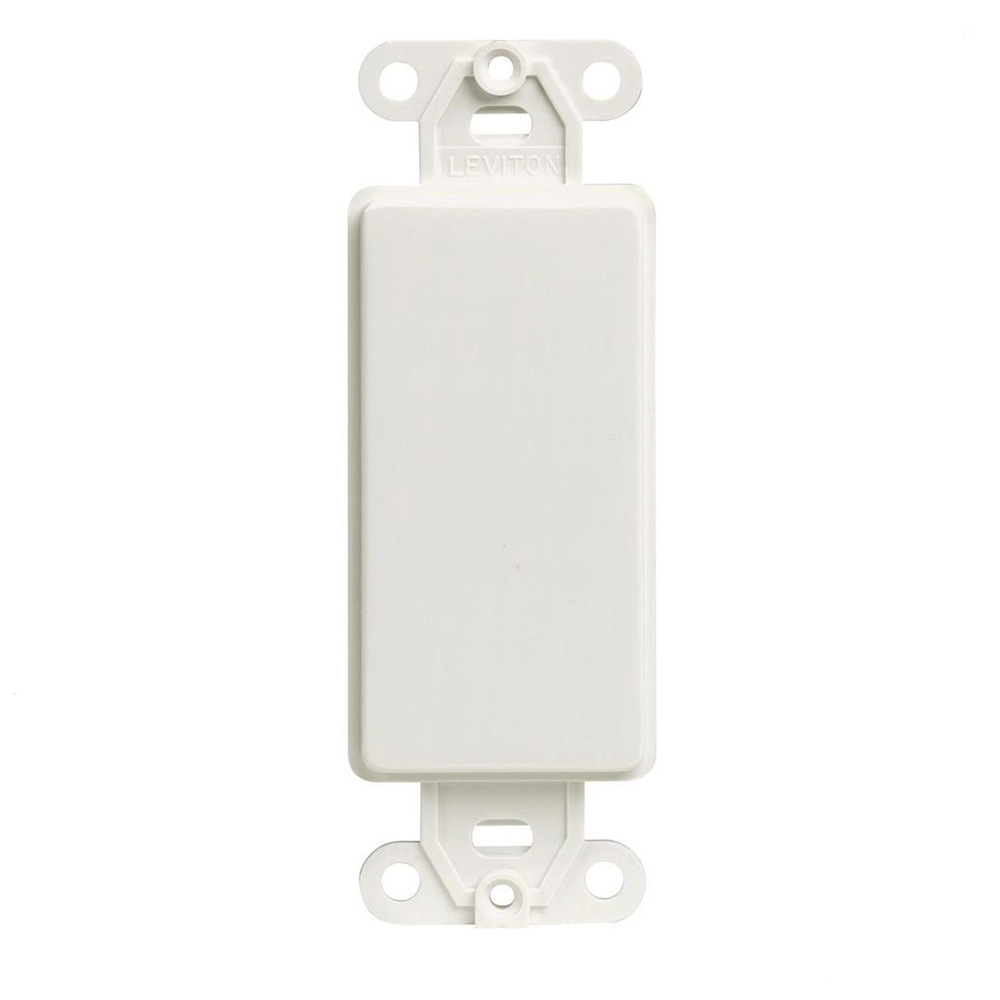 Leviton 80414-2W Decora Blank Insert for Wall Plates, Screws Includes, White