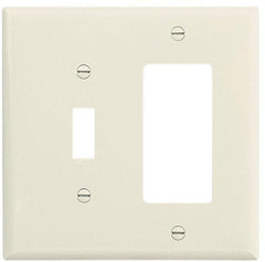 Leviton PJ126-T 2-Gang 1-Toggle 1-Decora/GFCI Combination Wallplate Midway Size