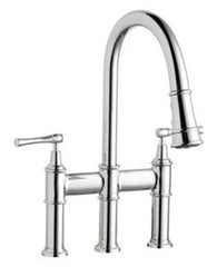 Elkay LKEC2037CR Explore Three Hole Bridge Faucet with Pull-down Spray and Lever Handles Chrome