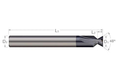 Harvey Tool 23914-C8 Harvery .083 D x 48 Deg Incl Dovetail 2 Fl TiB2