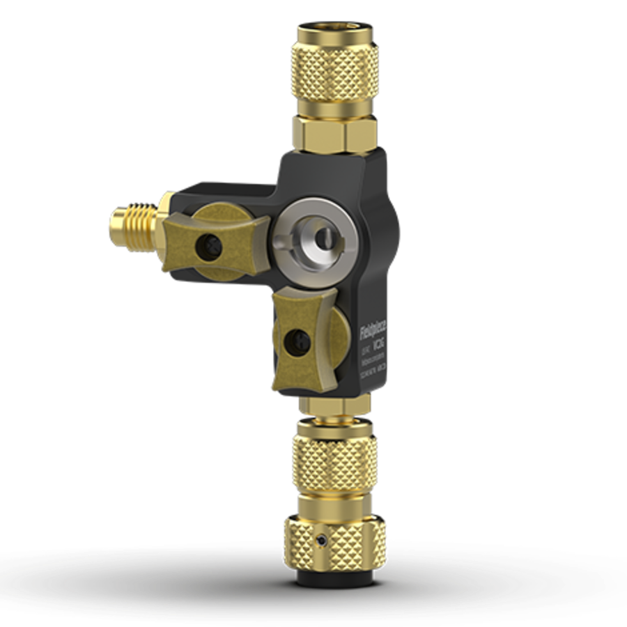 Fieldpiece VC2G Valve Core Remover, 1/4 Tool Dual Valve w/ Sight Glass (A2L Compatible)