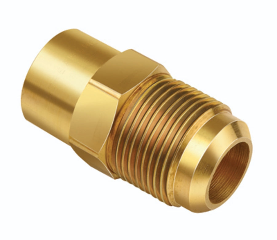 JB Industries US3-44 Brass Adapter, 1/2 Flare x 1/2 Solder