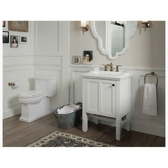 Kohler K-3981-0 Tresham Vitreous China Floor Mount Compact Elongated 1-Piece Toilet 1.28 gpf