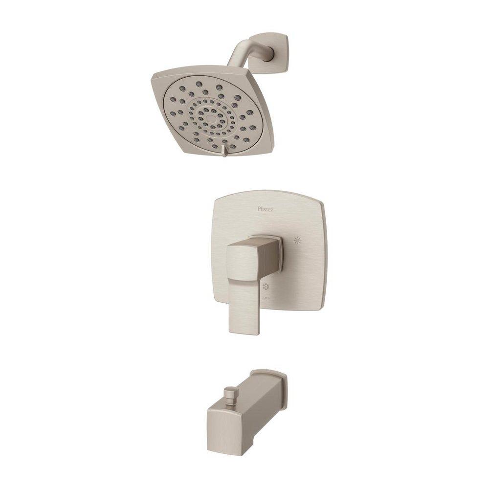 Pfister LG89-8DAK Deckard Single Handle Multi Function Bathtub & Shower Faucet in Brushed Nickel Trim Only