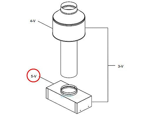 RAYPAK Raypak 014911F Stack Top Adapter | Power | (1 Pack) + Replacement MPN