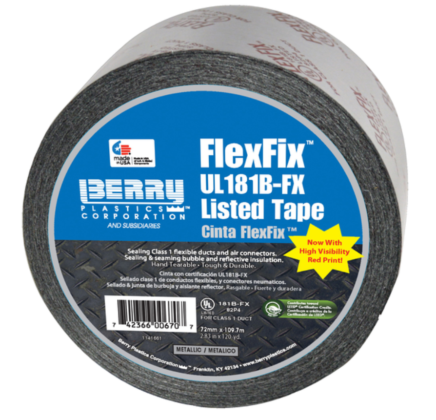 Berry Global 1141186 NAS 1141186 #555 181B-FX Flex Fix Foil Tape 3X120