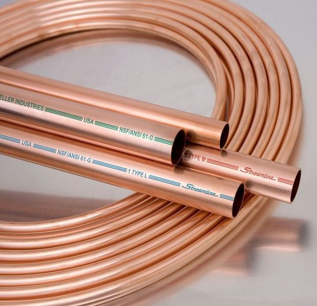 Streamline AC14020 1-5/8 OD x 20' ACR/OXY/MED Hard Copper Tube