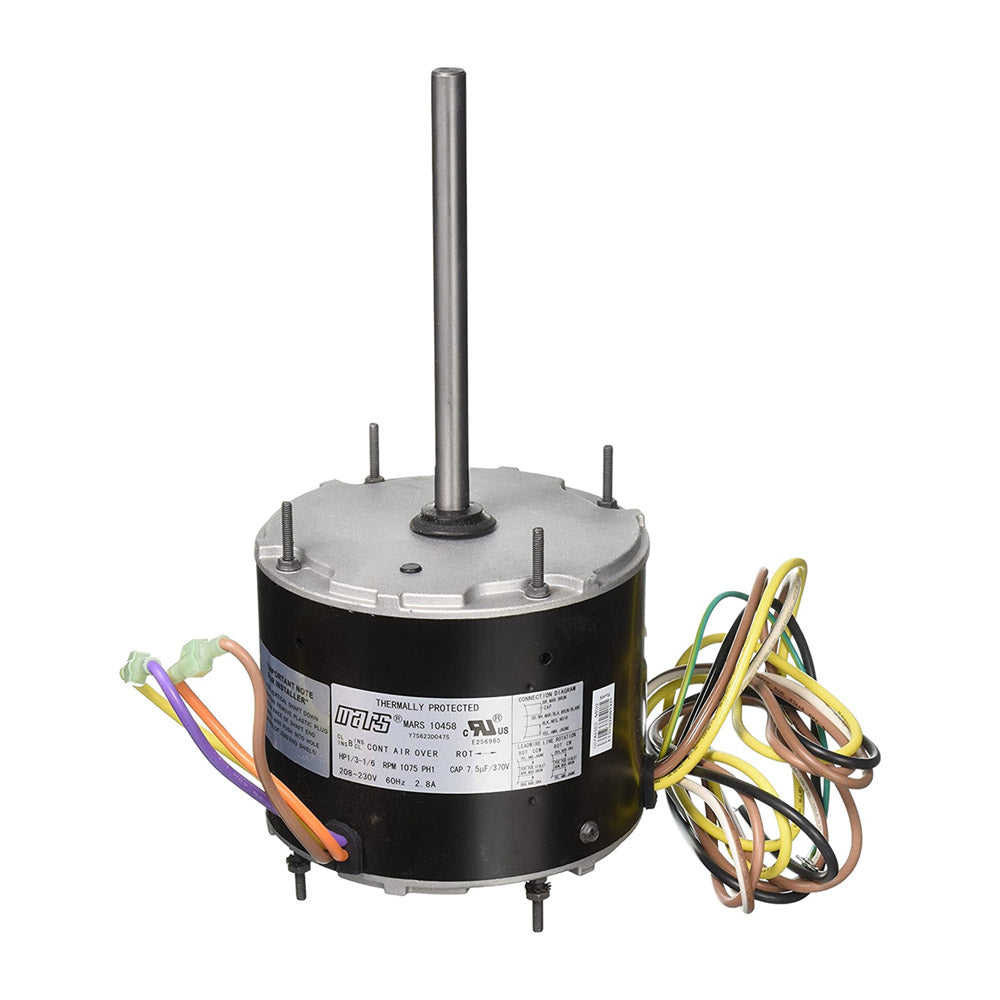 MARS Mars 10458 Condenser Fan Motor - 1/8-1/3 HP - 208/230 Volt - 1075 RPM