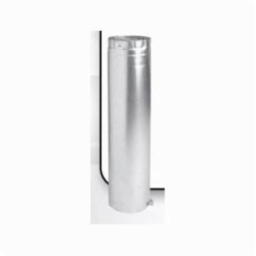 METAL-FAB Metal-Fab 4M12A Twist-Lock 0.012 Aluminum Alloy Flue 4 Inch Adjustable Double Wall Round Vent Pipe