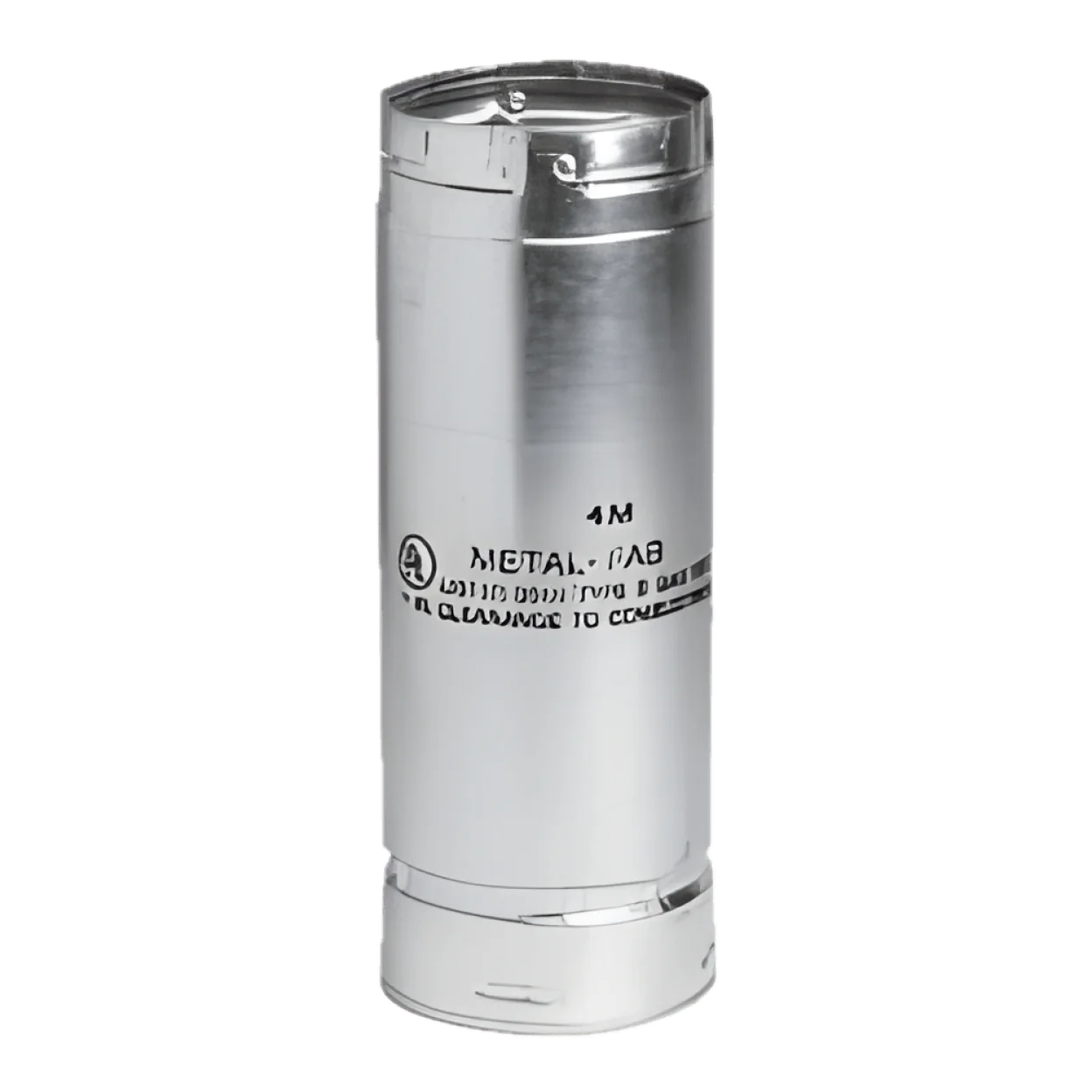 METAL-FAB Metal-Fab 4M12A Twist-Lock 0.012 Aluminum Alloy Flue 4 Inch Adjustable Double Wall Round Vent Pipe