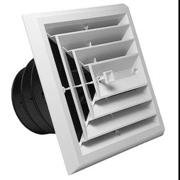 Rectorseal 81913 Ceiling Diffuser 3 Way Square Grille 8 x 8 Inch White Plastic