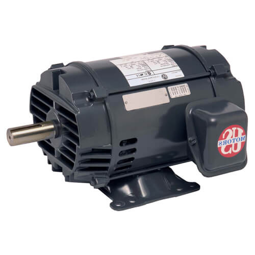 U.S. Motors D10P2D General Purpose Three Phase ODP Horizontal - Footed Motor