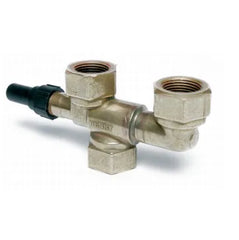 Henry Technologies 8022A 3-Way Shut-Off Valve 3/4 FPT Dual Brass Packed Stem