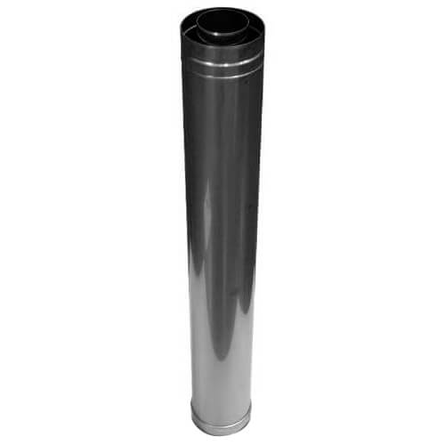 Noritz CVP-24STR Vent Pipe, 24 Concentric Straight Stainless for NR83DVC/ NR98DVC/ NC199DVC