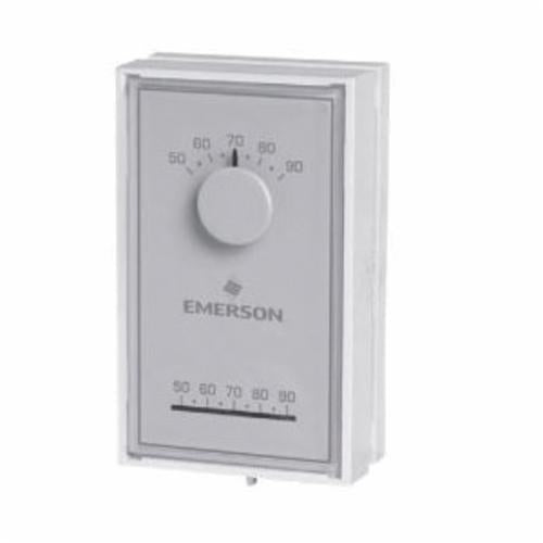 White Rodgers 1E30N-910 Emerson 1 Heat Only Mechanical Mercury Free Thermostat w/ Plate