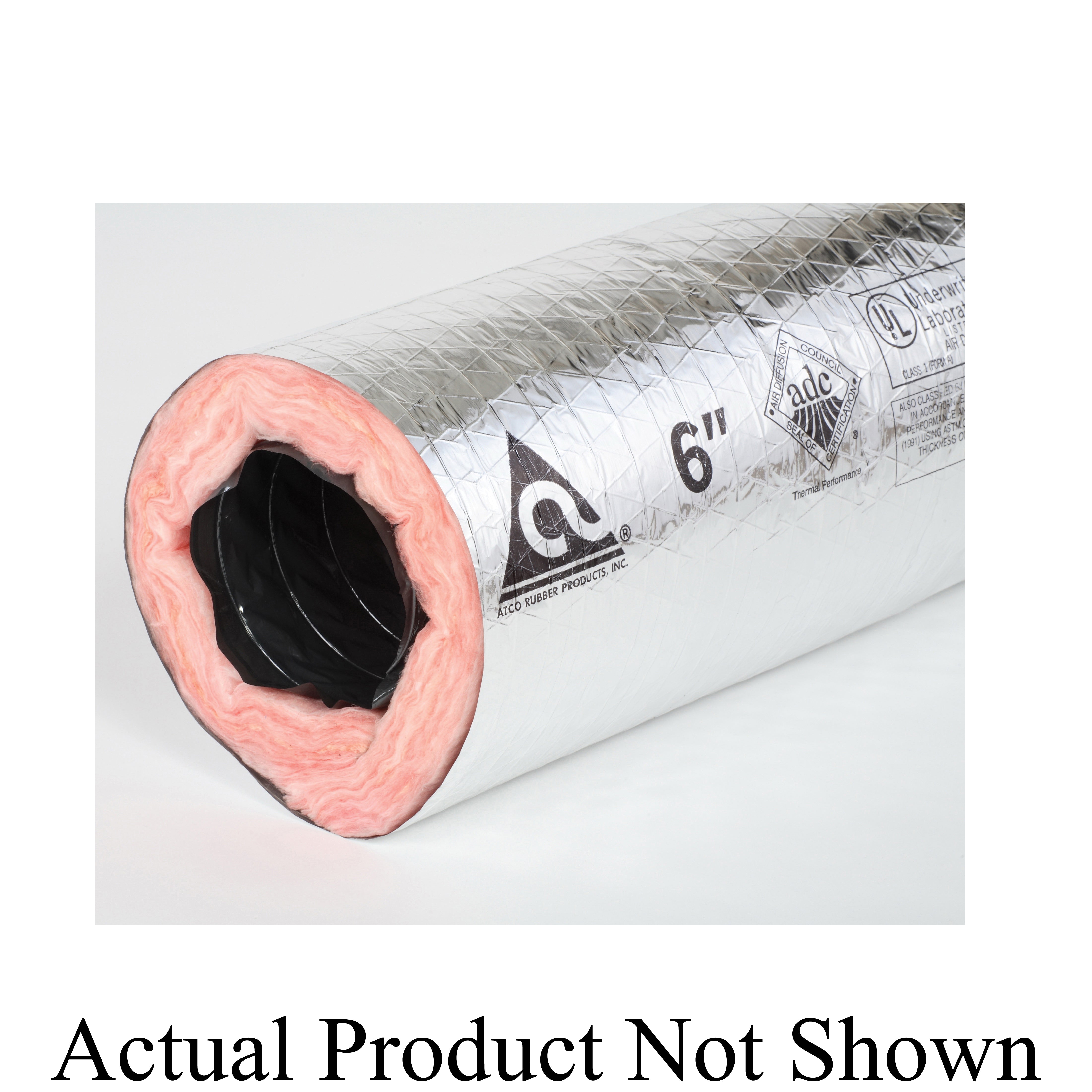 Atco 13102412 031 Series Insulated Flexible Air Duct, 12 In ID x 25 Ft ...