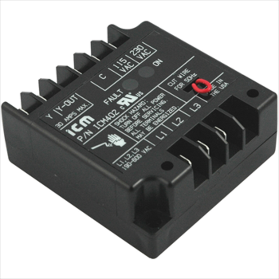 ICM Controls ICM402C Line Voltage Monitor 190-600 VAC Phase Loss/Reversal Protection