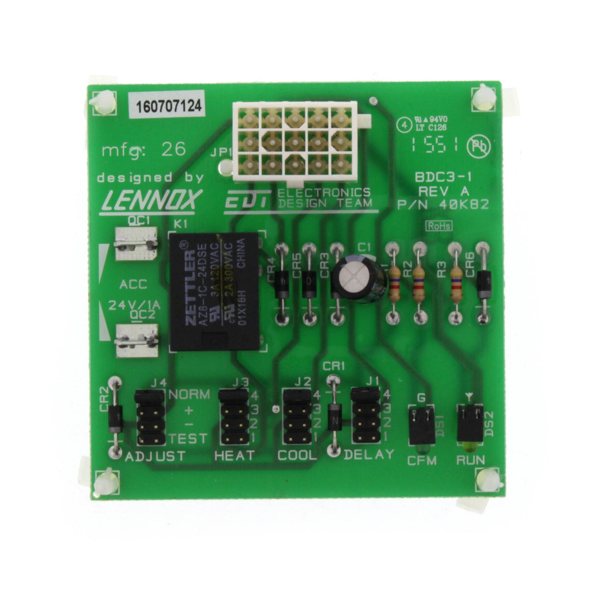 Lennox 40K82 Control Board BDC3-1