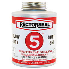 RectorSeal 25431 No. 5 Pipe Thread Sealant, 1 Pint Brush Top Can, Yellow