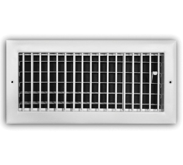 TRUaire 210VM12X04 Single Deflection Wall/Ceiling Register, 12 x 4 in, 95 to 480 cfm