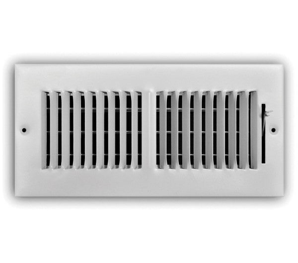 TRUaire 102M 14X08 2-Way Wall/Ceiling Register, 14 x 8 in, 115 to 390 cfm, Steel