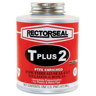 RectorSeal 23431 T Plus 2 Pipe Thread Sealant, 1 pt Can, White