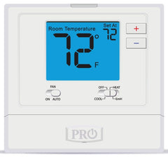 Pro1 T721 Non-Programmable Thermostat 18 to 30 VAC 50/60 Hz 2-Heat/1-Cool Heat Pump