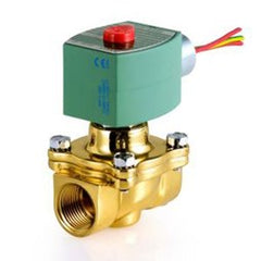 Asco 8210G033 Solenoid Valve 8210 2-Way Brass 3/8 Inch NPT Normally Open 120 Alternating Current NBR