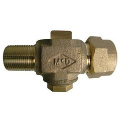 AY McDonald 74704Q-34 Corporation Stop Plug Style 3/4 Inch Lead Free Brass MPT x CTS Q 5182-027