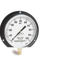 Ashcroft 45W1000H02LXAP30 Pressure Gauge 1000 -30 to 0PSI 4-1/2 Diameter 1/4 NPT Lower Bourdon Tube Stem Mount