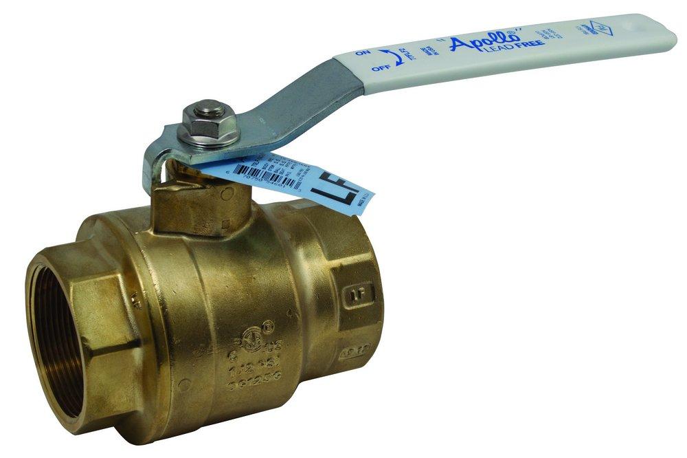 Apollo Valves 77FLF10801 77FLF-100 Series 2 In. Brass Full Port Threaded 600# Ball Valve