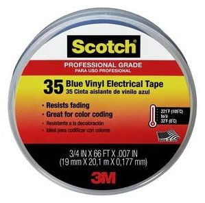 3M 35-BLUE-3/4 Electrical Tape 600 Volt 66 Foot