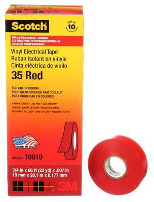 3M 35-RED-3/4 Codin Tape 0.75 Inch x 66 Foot