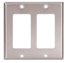 Cooper Wiring Devices 93401-BOX STANDARD SIZE STAINLESS STEEL WALLPLATE 1 GANG