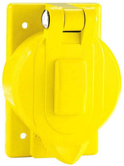 Eaton 7788CR Receptacle Cover Yellow 1 Gang Aluminum