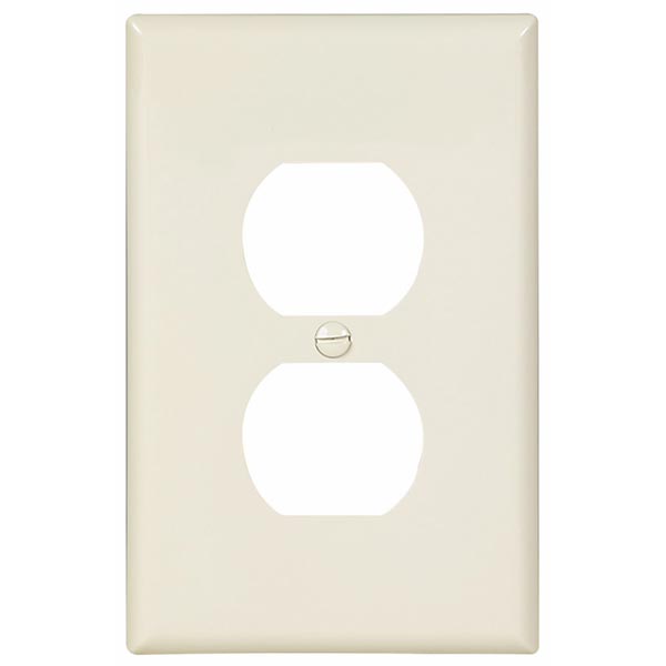 Cooper Wiring PJ8LA PJ Series Mid-Sized Receptacle Wallplate 1 Gang 4.87 in H x 3.12 in W