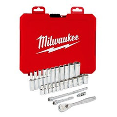 Milwaukee 48-22-9404 1/4 Drive 26 Pc. Ratchet & Socket Set - SAE