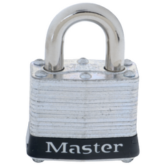 Master Lock 3BLK Laminated Steel Safety Padlock 1-9/16W 3/4H