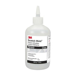 3M 7100039200 Scotch-Weld Plastic & Rubber Instant Adhesive PR100 Clear 500 Gram Bottle 1/case