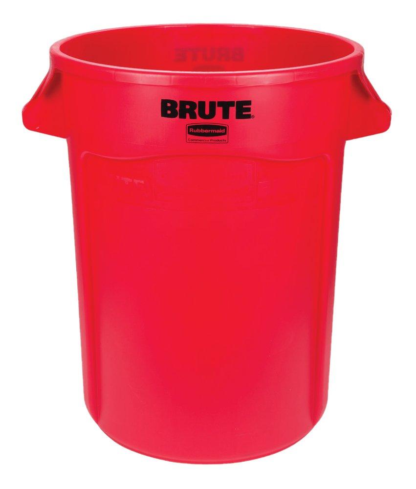 Rubbermaid FG264360RED Brute Garbage Receptacle Plastic Round 44 Gal