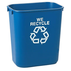 Rubbermaid FG295673BLUE 2956-73 Series 7 gal Deskside Medium Recycling Container in Blue