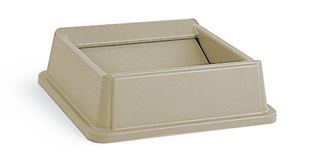 Rubbermaid FG266400BEIG Untouchable 35 Gal Square Swing Top For Container In Beige