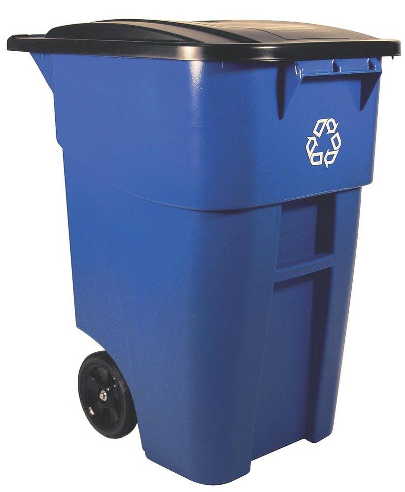 Rubbermaid FG9W2773BLUE Brute Recycling Rollout Container 50 Gal