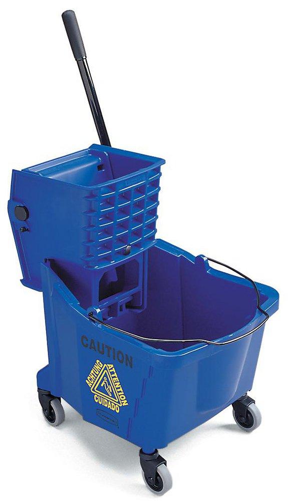 Rubbermaid FG758888BLUE WaveBrake Combo Side Press Bucket in Blue