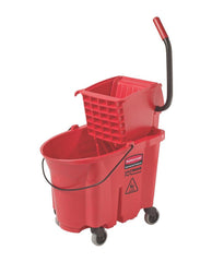 Rubbermaid FG758888RED WaveBrake Combo Side Press Bucket 35 QT Red