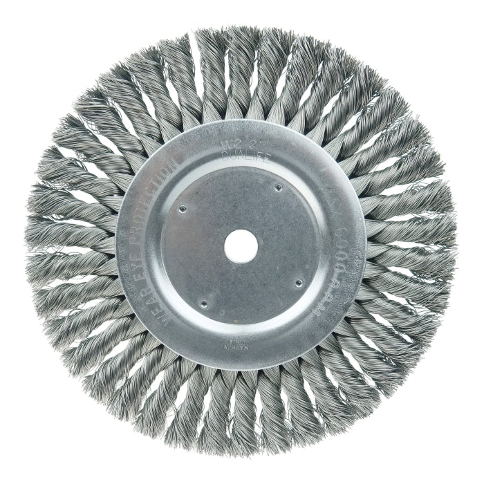 Weiler 08145 Wheel Brush - 8 in Diameter, 5/8 in Arbor Diameter, 6000 RPM