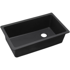 Elkay ELGU13322BK0 Quartz Classic 33 x 18-3/4 x 9-1/2 Single Bowl Undermount Sink Black