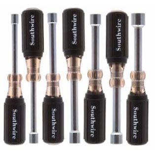 Southwire 582873 Nut Driver Set, Imperial, 7 Pieces, Cushion Grip Handle