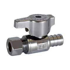 Legend Valve 114-704NL 5/8 OD x 3/8 OD T-596NL No Lead Chrome Brass 1/4 Turn Straight Stop Valve