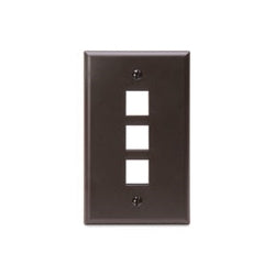 Leviton 41080-3BP Quickport Socket Faceplate, 3-Pack